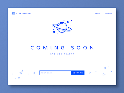 Coming Soon concept dailyui design digital flat interface planet star ui ux vector