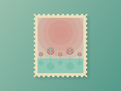 Sunrise Stamp clean design flat geometric icon illustration stamp vector