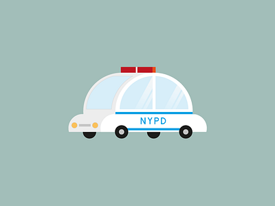 Police Car car concept design digital flat geometric illustration police vector