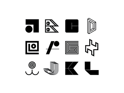 [1—12] 36daysoftype geometric letter symbol type typography