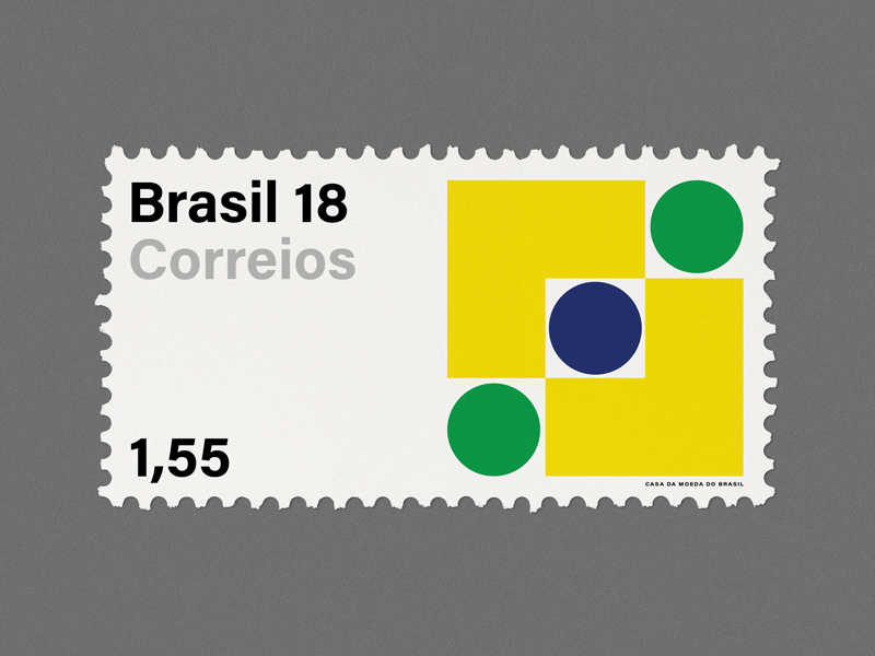 Stamp Archive — Brazil design graphicdesign geometric minimal symbol logo typography stamp archive