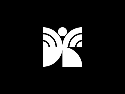 Dancer dancer design emblem geometric logo mark symbol