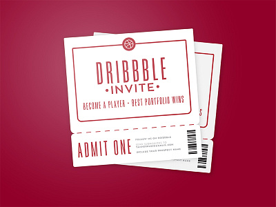 2 Dribbble Invites dribbble invite ticket
