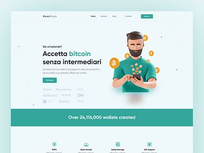 Bitcoin People - Crypto Currency Website UI Design (Shot 3)