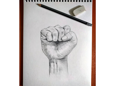 Fist. Pencil