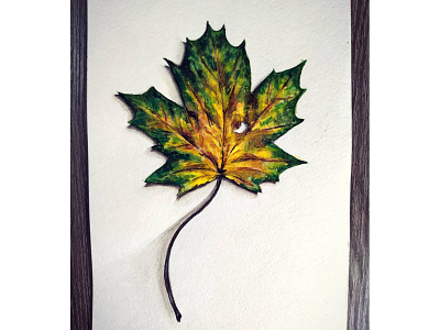 Maple Leaf. Watercolor art autumn leaf leaf maple sketch watercolor