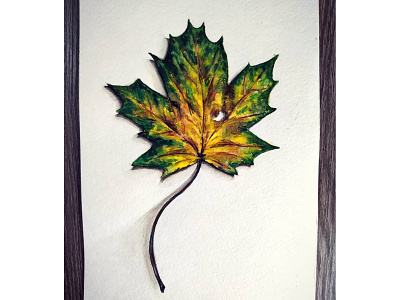 Maple Leaf. Watercolor