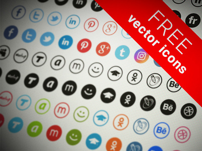 Free vector icons of 19 social networking behance dribbble facebook free download freebie instagram linkedin myspace pinterest social networking twitter vector icons