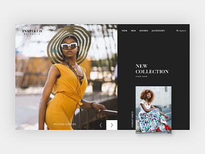 INSPIRED BY GRACE landing page design fashion landing page ui pack user interface website