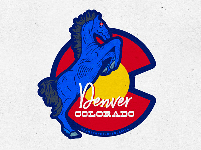 Blucifer Denver Colorado Sticker Design 5280 blucifer blue blues colorado evil horse mustange red state sticker yellow