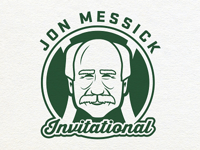 Jon Messick Invitational Logo cartoon coach colorado colorado state colorado state university face illustration invitational logo sports tennis tennis ball