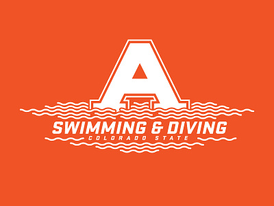 Swim & Dive Aggies athletics college colorado state dive diving orange sports swim swimming t shirt vector water