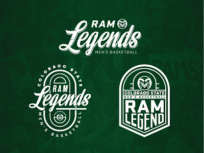 Ram Legend T-shirt Designs badge basketball basketball court colroado state university crest green legends logo rams tshirt design wip