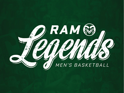 Ram Legends T-shirt Design basketball colorado state university legends rams texture tshirt design type typography vintage