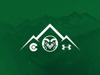 CSU Athletics Lockup branding colorado colorado state university csu lockup logo mark mountain outdoors rams under armour