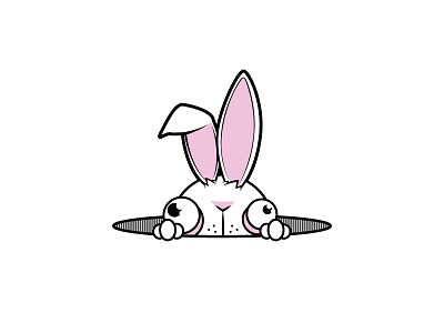 Bunny #1 animal bunnies bunny cartoon cute ears illustration pink rabbit vector weird