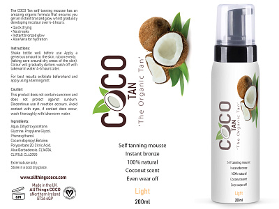 Coconut Oil Label coconut label packaging labeldesign oil bottle