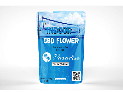 CBD Flower design illustration label packaging labeldesign