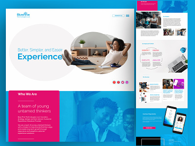 Blue Pine Technologies-Website UI UX Design brand design branding ui ux website design