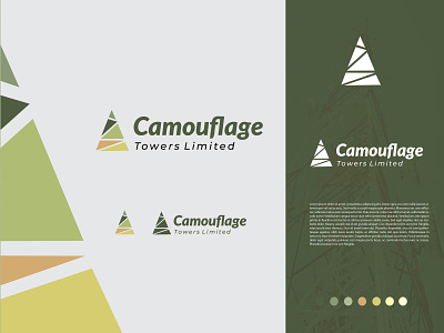 Camouflage Towers Ltd brand design branding branding and logo design illustration logo typography vector