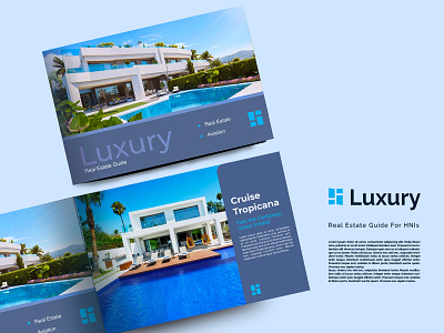 luxury Real Estate Guide Brochure brand design branding branding and logo design illustration logo typography ui ux vector