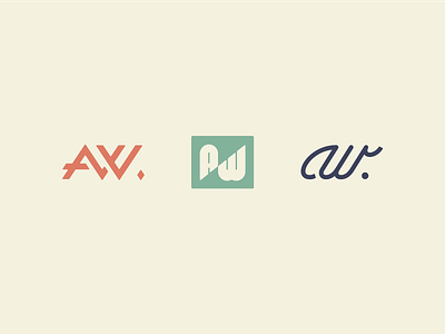 AW monograms branding idenity identity design logo monogram personal branding vector