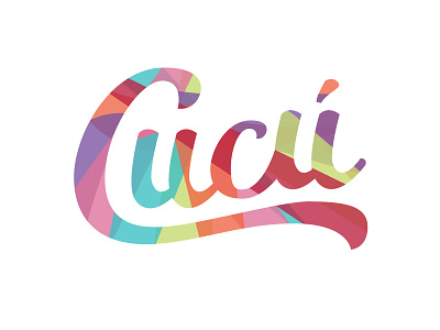 Cucú colorful illustrator lettering logo type
