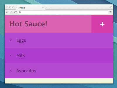 Hot Sauce! app list to do web