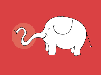 Elephant elephant hand drawn illustration illustrator