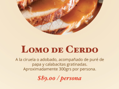 Lomo de Cerdo food menu photo spanish yum!