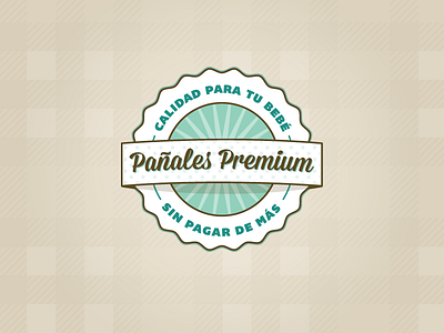 Pañales Premium baby branding diapers logo