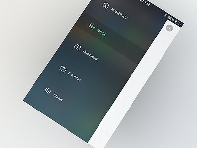 Drawer clean drawer icons ios7 iphone menu ui white