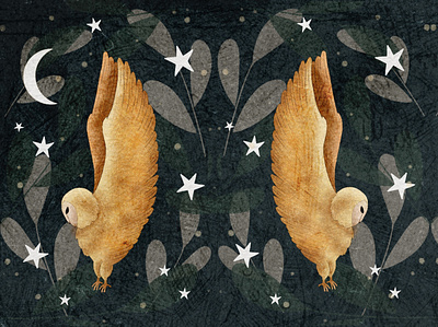 Majestic owls art childrenart design illustraion illustration illustrator pattern procreate procreate art