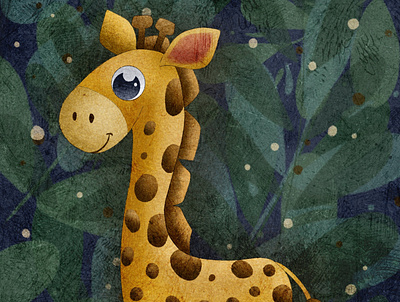 Cute giraffe art illustration illustrator pattern procreate procreate art
