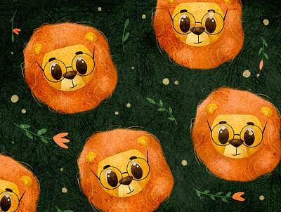 Cute lion pattern/illustration art design illustration illustrator pattern procreate procreate art ui иллюстрации