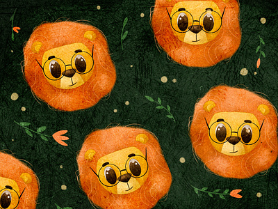 Cute lion pattern/illustration