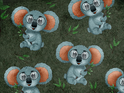 Cute koala pattern art design illustration illustrator pattern procreate procreate art