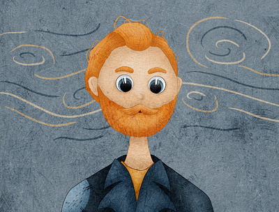 Vincent van Gogh in my favorite technique!⁣⁣⠀ art design digital digitalart illustration illustrator pattern procreate procreate art