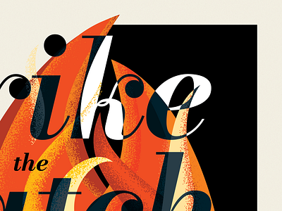 TEDx Strike the Match Poster (Corner Preview) bodoni fire illustrator cc texture vector art