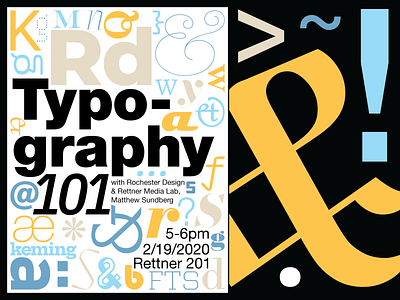 Typography Workshop Poster ampersands illustrator cc type