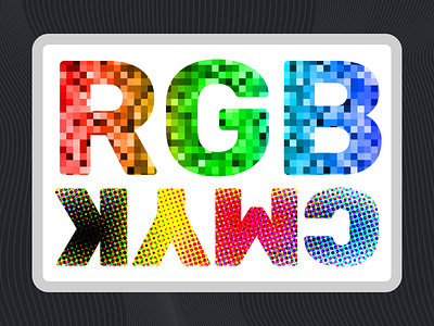 RGB/CMYK Sticker cmyk illustrator cc rgb sticker vector art
