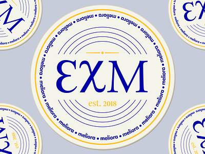 EXM Coaster complementary colors design futura illustrator cc vector art
