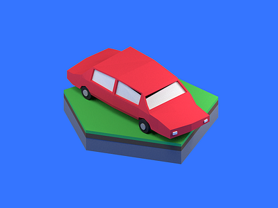 Wacky Car 3d automobile blender car isometric mini