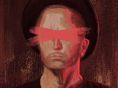 He Looks, but He does not See digital painting male man oil painting portrait procreate