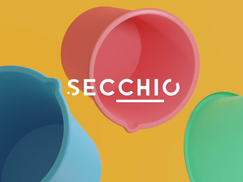 Secchio Splash Screen 3d blender buckets render shapes
