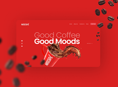 Nescafe Landing Page | Concept Design 3d animation atly atlyedoor branding design figma graphic design illustration logo motion graphics netflix ui vector