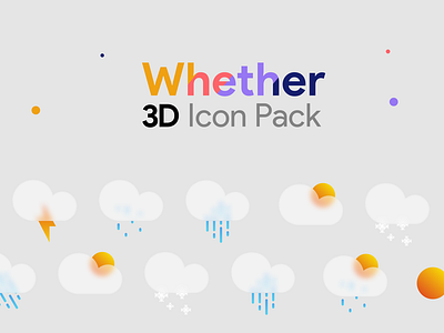 Whether - Free 3D Icon Pack