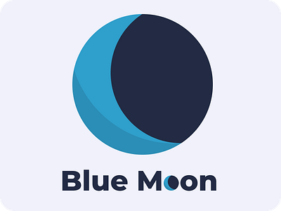 Blue Moon Logo app blue branding design graphic design icon illustration logo moon typography ui ux vector web