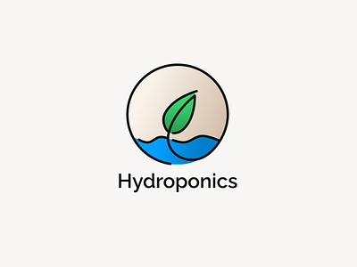 Hydroponics Logo app branding coder823 design figma graphic design green grow hydroponics icon illustration logo minimal plant typography ui vector water web