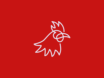 Rooster Logo branding chicken head logo chicken logo design hen logo icon identity line log logo mark monogram rooster logo symbol